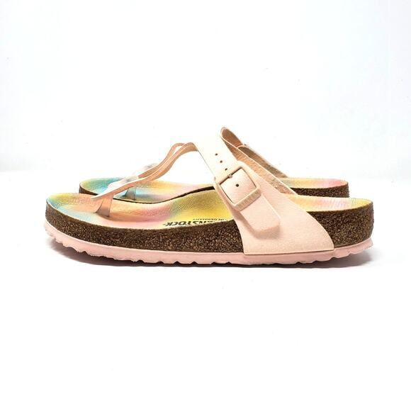 Birkenstock Gizeh Vegan Light Rose BirkiBuc Thong Sandals Size 39 US 8-8.5 - Picture 4 of 11
